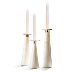 LADORADA Bone Candleholder Trio