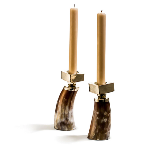 Petite Horn Candle Holder Set