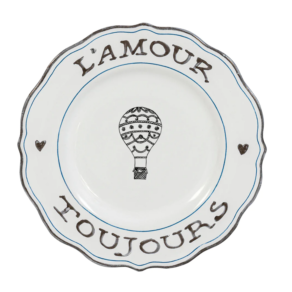 L'Amour Toujours Dessert/Salad Plate, Set of 4