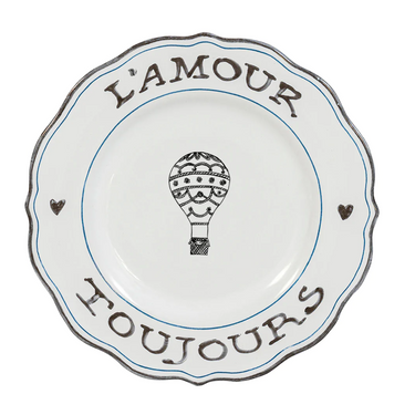 L'Amour Toujours Dessert/Salad Plate, Set of 4