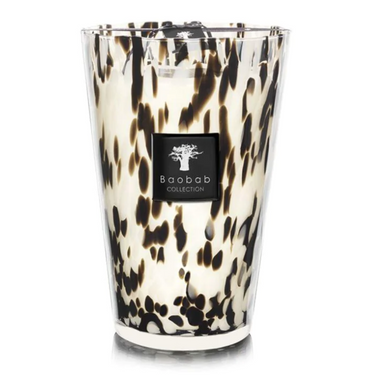 Pearls Black Candle, MAX 35, 13.8"