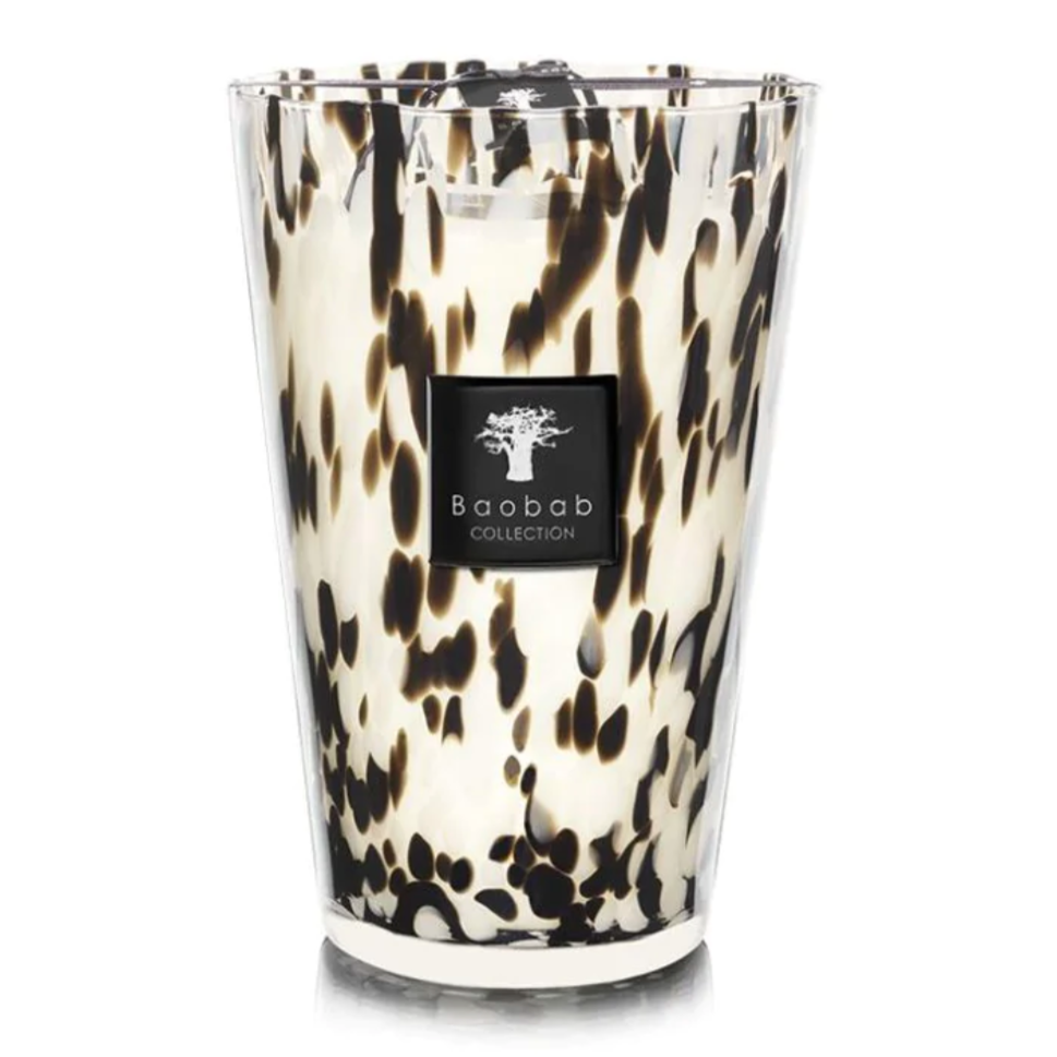 Pearls Black Candle, MAX 35, 13.8"