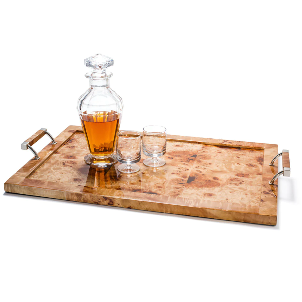 Burl Veneer Tray, Large