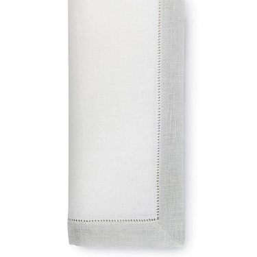 Filetto Napkins, White/Silver, Set of 4