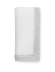Filetto Napkins, White/Silver, Set of 4