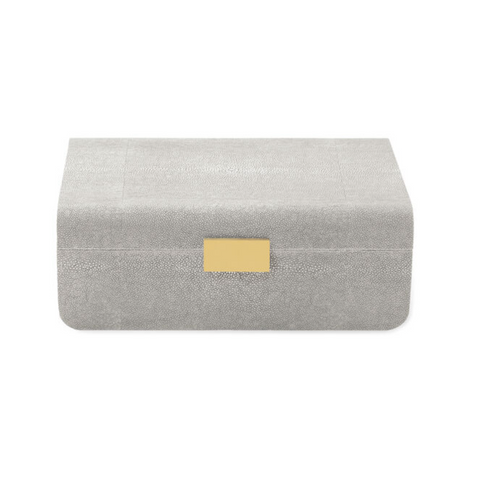 Modern Shagreen Jewelry Box, Large