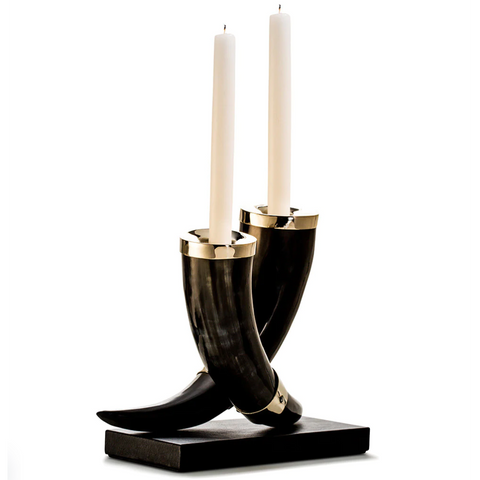 Horn Double Candle Holder