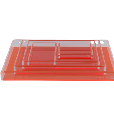 Acrylic Tray, Orange