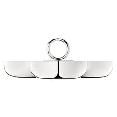 Vertigo Silver-Plated Three Bowl Snack Tray