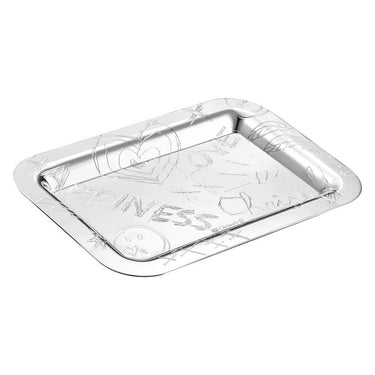 Graffiti Silver-Plated Rectangular Tray, Extra Small