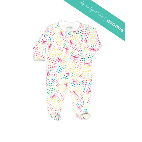 Dots Zippered Footie (0-3 Months)