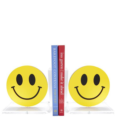 Mirrored Smiley Face Bookends