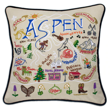 Aspen Hand Embroidered Pillow