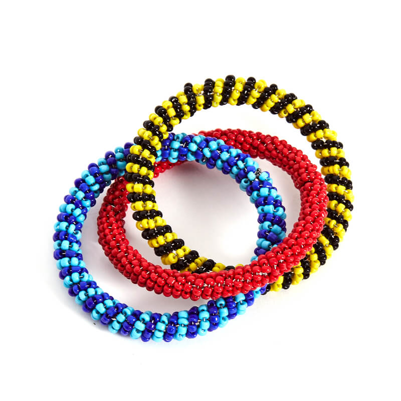 Beaded Napkin Ring, Set of 4