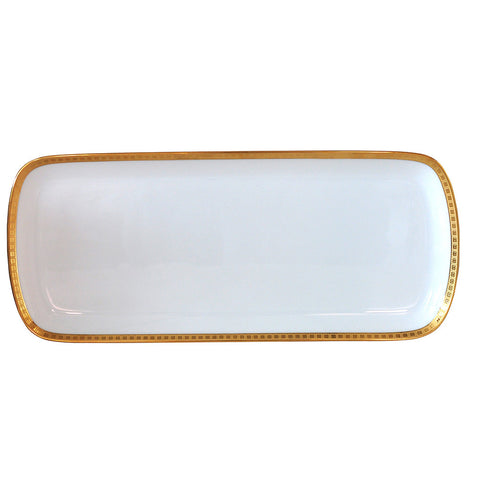 Athena Gold Cake Platter Rectangular 16