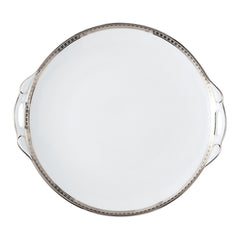 Athena Platinum Cake Plate with Handles, 11