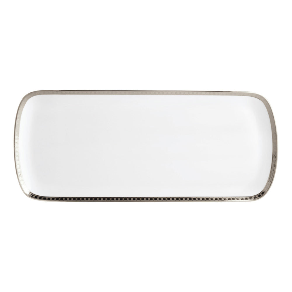 Athena Platinum Rectangular Cake Platter, 15"