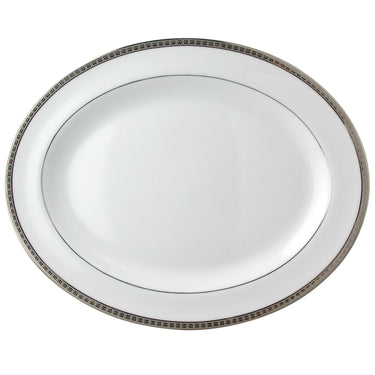 Athena Platinum Oval Platter, 13"