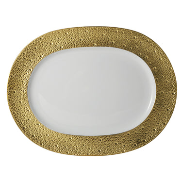 Ecume Gold Oval Platter, 11.8"