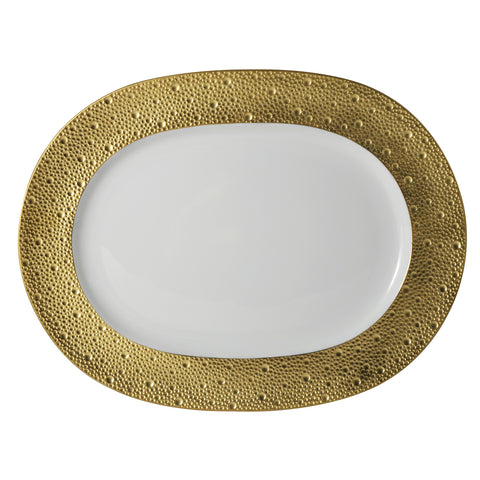 Ecume Gold Oval Platter, 17