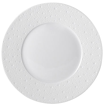 Ecume White Dinner Plate, 10.5"
