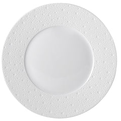 Ecume White Dinner Plate, 10.5