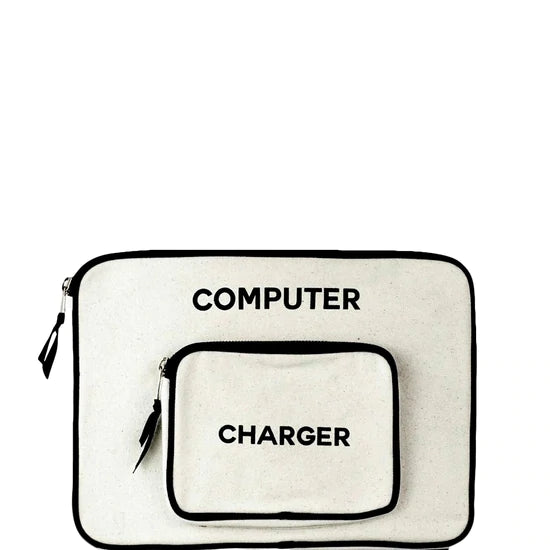 Laptop sleeve with top pocket for charger