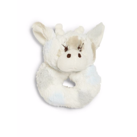 Luxe Dot Plush Giraffe Rattle