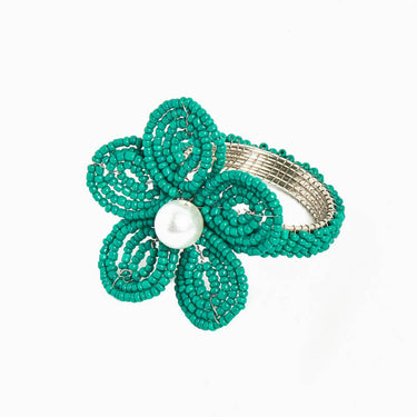 Floral Napkin Ring, Set of 4