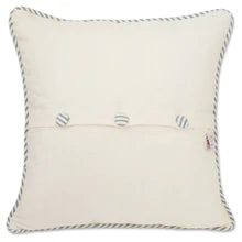 Hamptons Hand-Embroidered Pillow