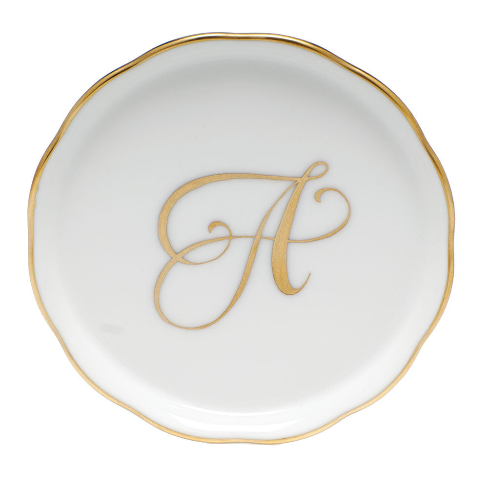 Gold Monogram Coaster