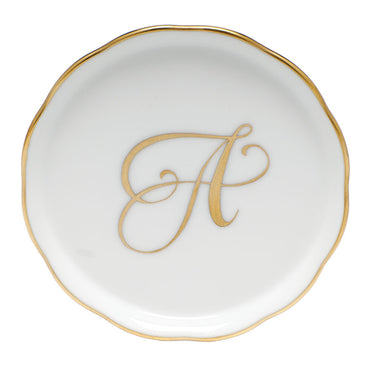 Gold Monogram Coaster