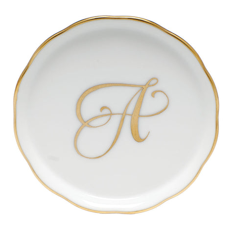 Gold Monogram Coaster