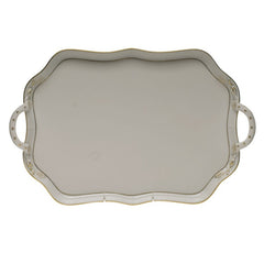 Golden Edge Rectangular Tray with Branches