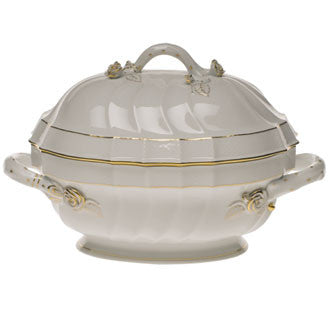Golden Edge Tureen with Branch