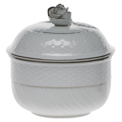 Platinum Edge Covered Sugar with Rose