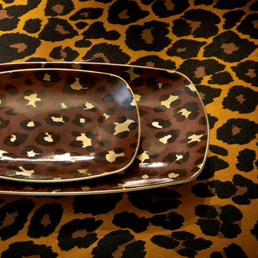 Leopard Rectangular Tray, Medium