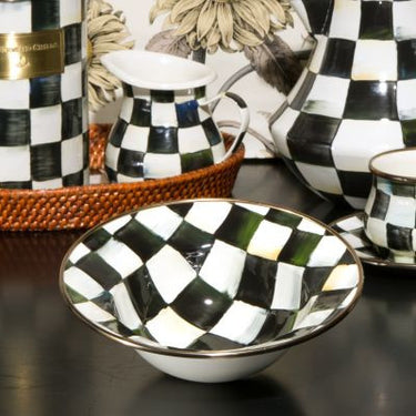 Courtly Check Enamel Breakfast Bowl