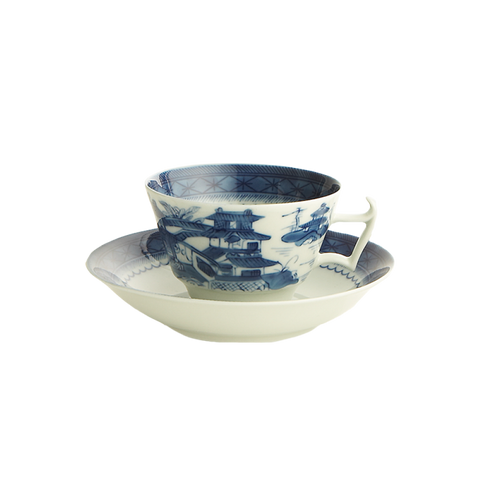 Blue Canton Tea Cup & Saucer