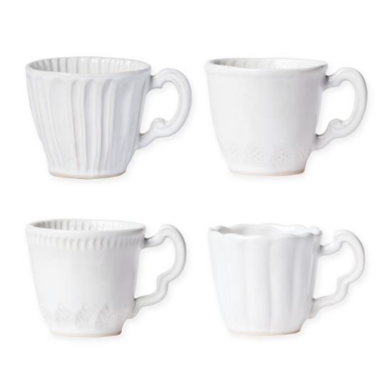 Incanto Stone White Mugs, Set of 4