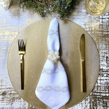 Pearl Cluster Napkin Ring, Set of 4