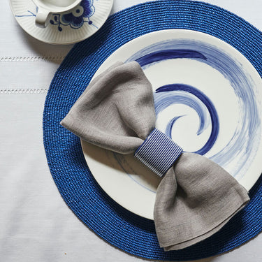 Lacquer Stripe Napkin Ring, Set of 4