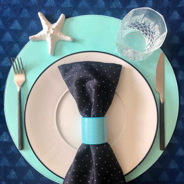 Lacquer Stripe Napkin Ring, Set of 4