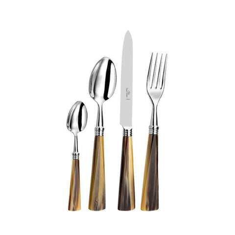 Tonia Dark Horn Five Piece Place Setting